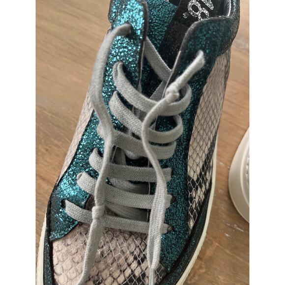 P448 Women's Soho Crackled & Snake-embossed Leather sneakers size 38 - Picture 13 of 14